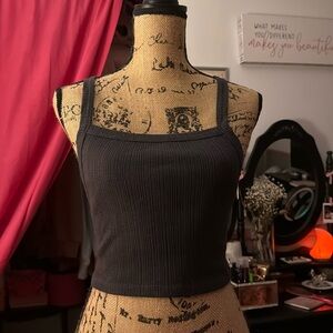 American Eagle small black crop top